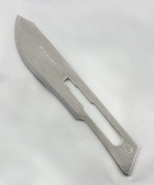Scalpel Blades, Sterile Stainless Steel, Size 10