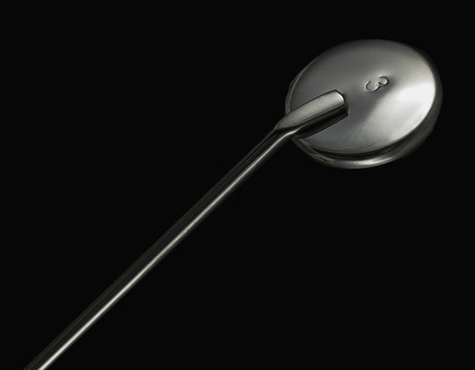 Dental Mirror with Round, Knurled Handle