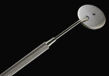 Dental Mirror with Round, Knurled Handle