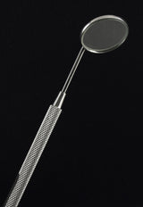 Dental Mirror with Round, Knurled Handle