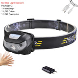 10000Lm Powerful Rechargeable and Waterproof LED Head Lamp/Torch with Body Motion Sensor