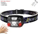 10000Lm Powerful Rechargeable and Waterproof LED Head Lamp/Torch with Body Motion Sensor