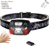 10000Lm Powerful Rechargeable and Waterproof LED Head Lamp/Torch with Body Motion Sensor