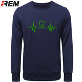 Dentist Tooth with Heartbeat Men Cotton Long Sleeve Hoodie/Sweatshirt
