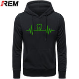 Dentist Tooth with Heartbeat Men Cotton Long Sleeve Hoodie/Sweatshirt