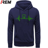 Dentist Tooth with Heartbeat Men Cotton Long Sleeve Hoodie/Sweatshirt